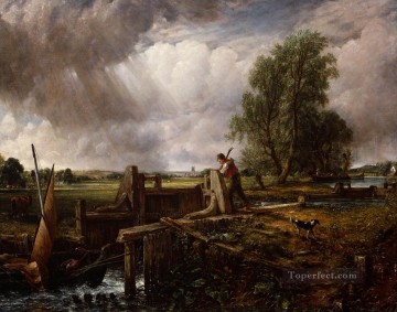  Constable Art Painting - Boat Passing a Lock Romantic John Constable